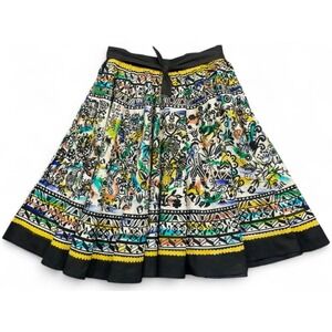 Vintage 1950s Mocambo Mexican Hand Painted Circle Skirt 12